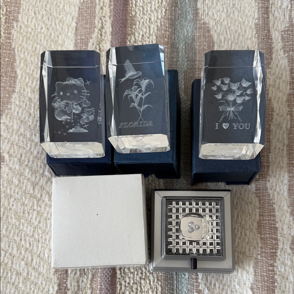 Crystal Engraved Set